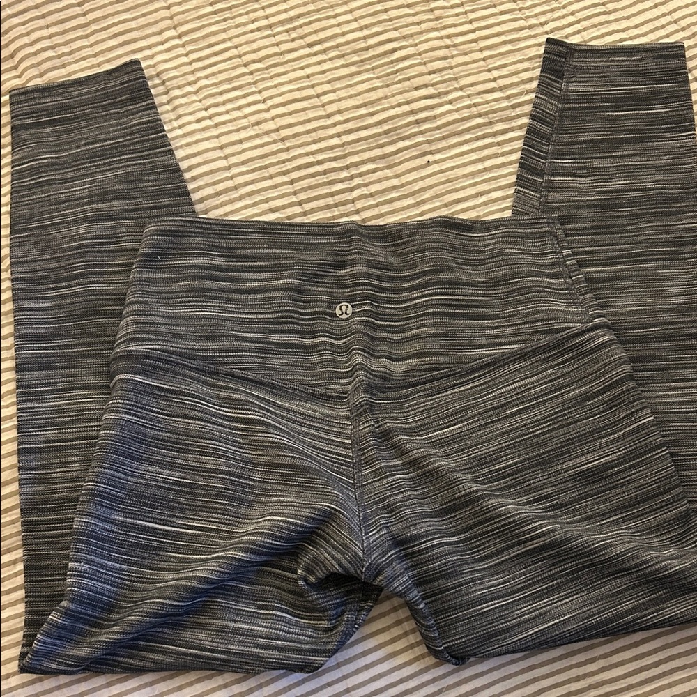 lululemon athletica Women’s  Striped Charcoal Leggings